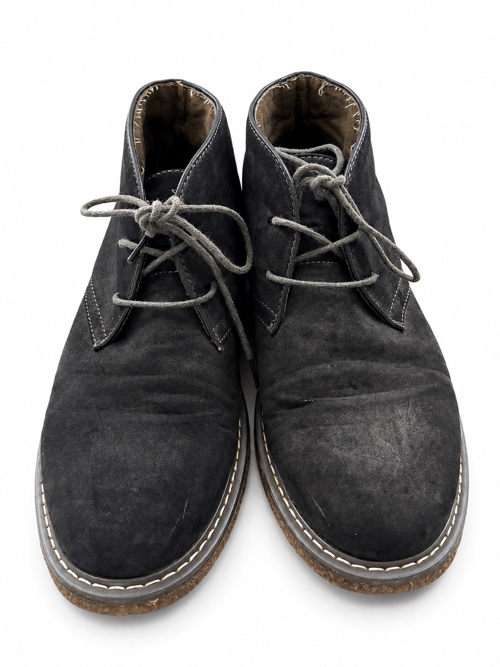 21MEN Men’s Black Suede Chukka Boots Size 10.5 Lace Up